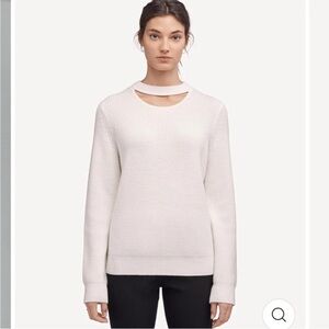 Rag & Bone JEAN Tori Ivory Cutout Crewneck Sweater XXS Merino Wool Pullover